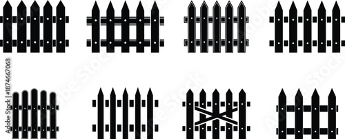 Collection of various fence designs and patterns