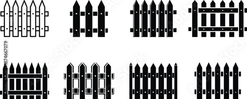 Collection of various fence designs and patterns