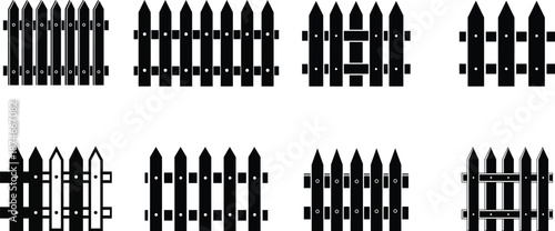 Collection of various fence designs and patterns