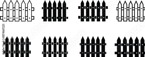 Collection of various fence designs and patterns