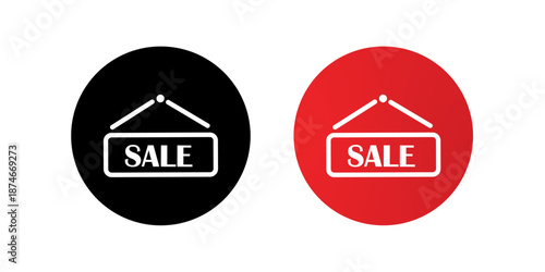 Sale tag icons set, discount label symbols, price promotion badges, sale sign icons, Vector illustration.