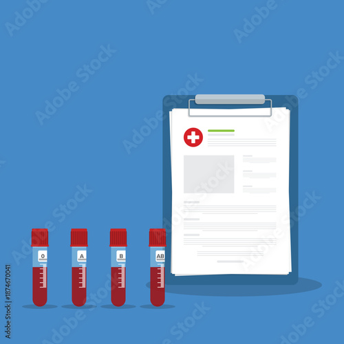 Human blood samples in a medical laboratory ready to be tested. healthcare background.	