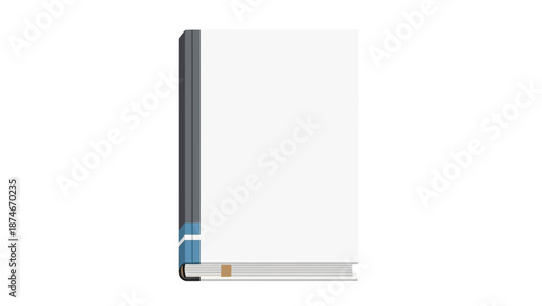 Blank book cover mockup with spine design for custom branding
