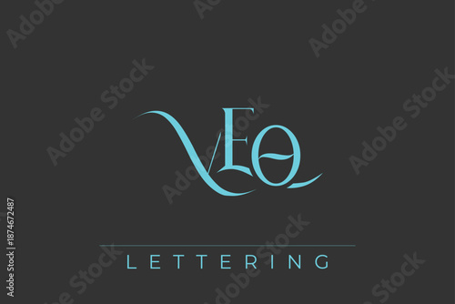 VEO Elegant Monogram Logo Design With Decorative Lettering