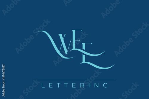 WEE Elegant Monogram Logo Design With Decorative Lettering