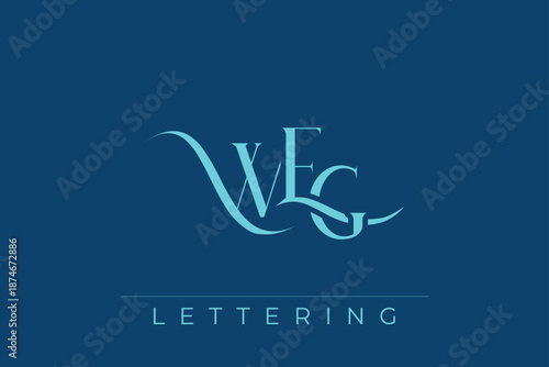 WEG Elegant Monogram Logo Design With Decorative Lettering