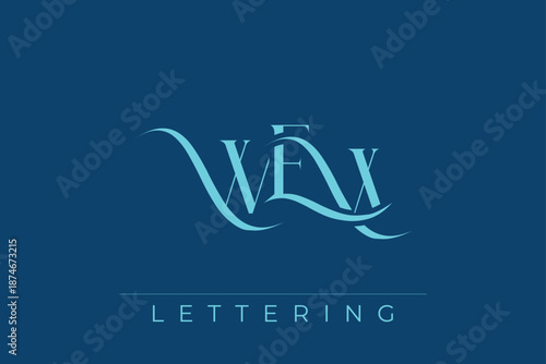 WEW Elegant Monogram Logo Design With Decorative Lettering