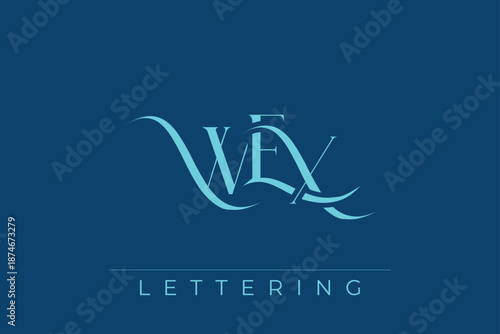 WEX Elegant Monogram Logo Design With Decorative Lettering