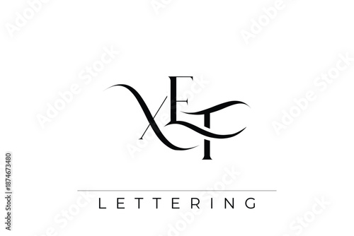 XEF Elegant Monogram Logo Design With Decorative Lettering