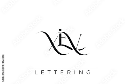 XEV Elegant Monogram Logo Design With Decorative Lettering