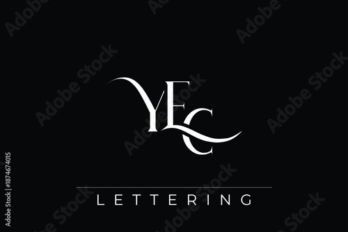 YEC Elegant Monogram Logo Design With Decorative Lettering
