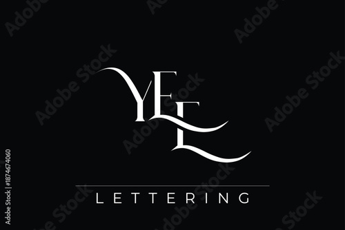 YEE Elegant Monogram Logo Design With Decorative Lettering