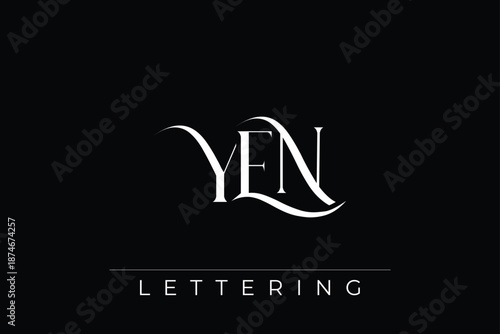 YEN Elegant Monogram Logo Design With Decorative Lettering