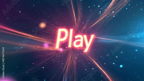 The word 'Play' in animation.