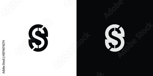 s initial monogram vector icon illustration