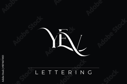 YEV Elegant Monogram Logo Design With Decorative Lettering