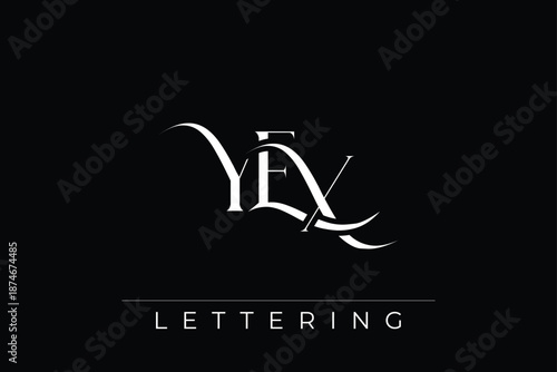 YEX Elegant Monogram Logo Design With Decorative Lettering