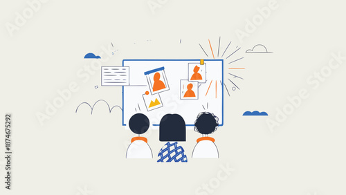 Team collaboration and creative brainstorming in modern workspace