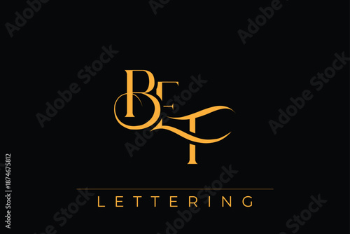 BEF Elegant Monogram Logo Design With Decorative Lettering