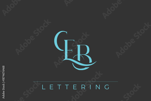 CEB Elegant Monogram Logo Design With Decorative Lettering