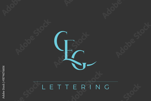 CEG Elegant Monogram Logo Design With Decorative Lettering