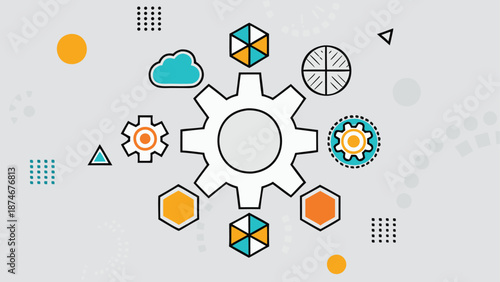 Modern technology and business process optimization concept