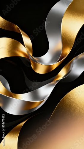 Abstract Valentine's Day background, heart with golden gradient.