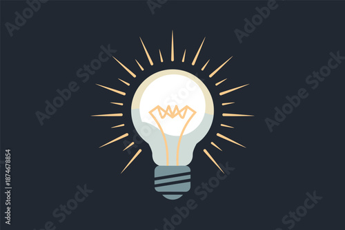 Bright Idea Light Bulb, innovation creativity concept