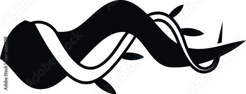 Crown of thorns representing christianity, sacrifice, and the passion of christ in black and white