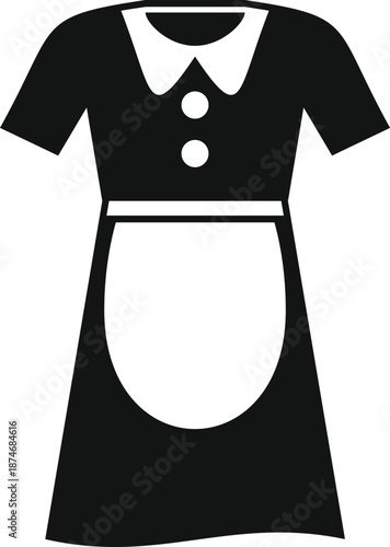 Maid uniform with apron representing cleaning, service, and domestic work