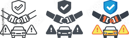 Image Generation. Illustrating cautious mobility through a fastened restraint symbol emphasizing protection during motion and