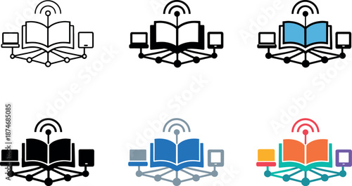 Image Generation. Remote literature hub concept representing a centralized source of texts and study materials available through