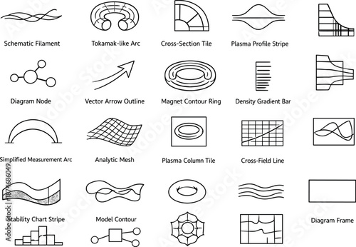 Image Generation. Line vector icons of seasonal transformation: spring bloom outline, summer sun ray, autumn leaf silhouette,