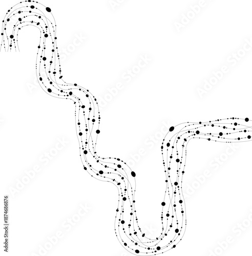 Maze structure unfolds through a long continuous path marked by dot intervals.