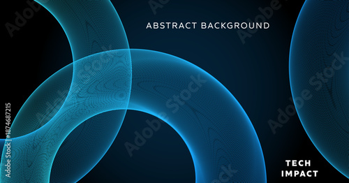 Abstract blue technical mesh for social media post, email newsletter header or blog featured image for information technology and internet services