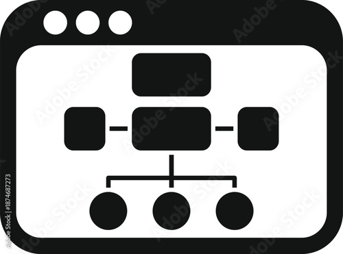 Website sitemap diagram displaying the hierarchical structure and navigation