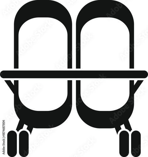 Twin double baby stroller icon on white background, illustrating family and parenthood