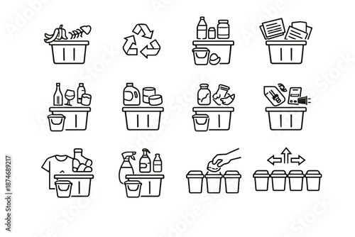 Assign clarity organization home system visual intuitive logic icons vector icon bin