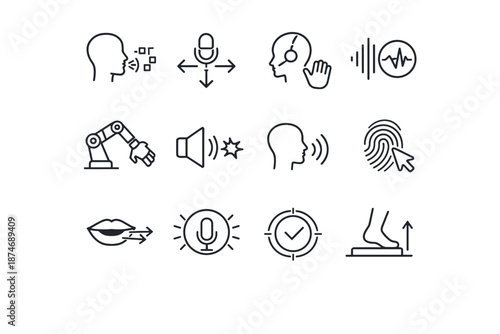 Icons operation access voice spoken awareness input recognition icon driven control cue