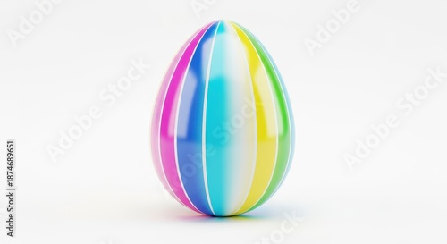 A beautifully decorated Easter egg featuring vibrant vertical stripes, perfect for spring holiday celebrations, hunting, baskets, and decorative displays, green, hunt, egg Free Download A beautifully decorated Easter egg featuring vibrant vertical stripes, perfect for spring holiday celebrations, hunting, baskets, and decorative displays, green, hunt, egg - GFXLoad