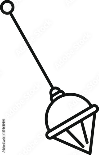 Plumb bob line icon showing precision and vertical measurement for construction