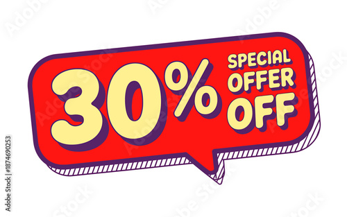 30 Special Offer Discount Sign
