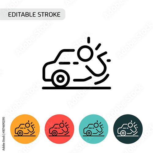 Car Crash Icon Design