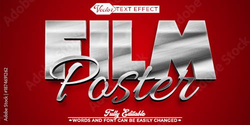  Film Poster Cinematic Vector Fully Editable Smart Object Text Effect