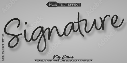  Signature Handwritten Scribble Vector Fully Editable Smart Object Text Effect