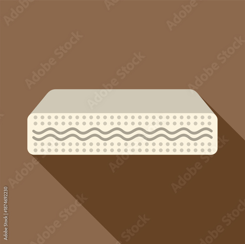 Mattress cross section showcasing internal layers for sleep comfort