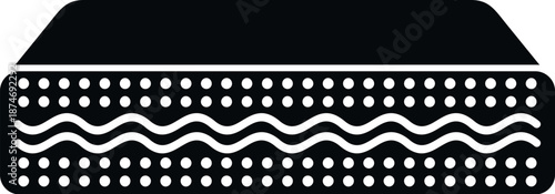 Mattress internal layers icon representing bedding structure and sleep comfort