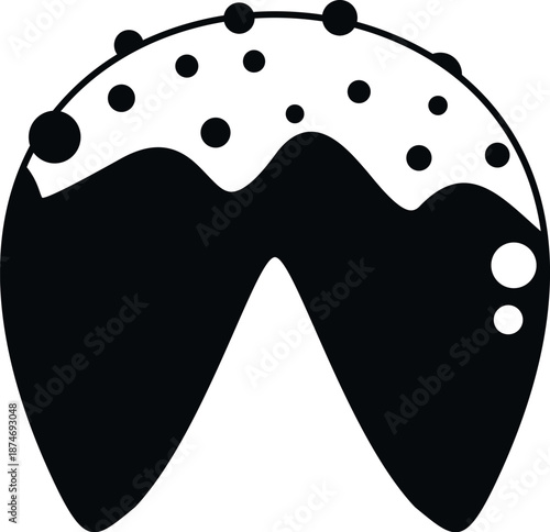 Upside down horseshoe vector icon representing good luck and fortune