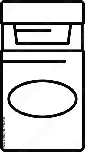 Cigarette pack line art icon representing smoking, tobacco, and nicotine addiction