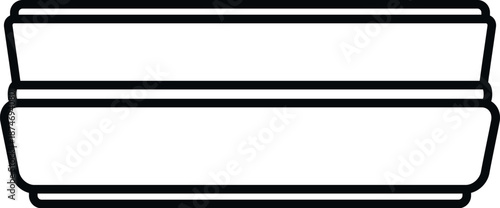 Lunch container outline showing a rectangular food storage box with a lid
